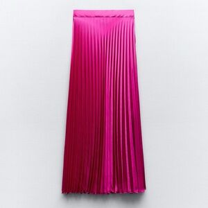 Zara Pink Pleated Skirt